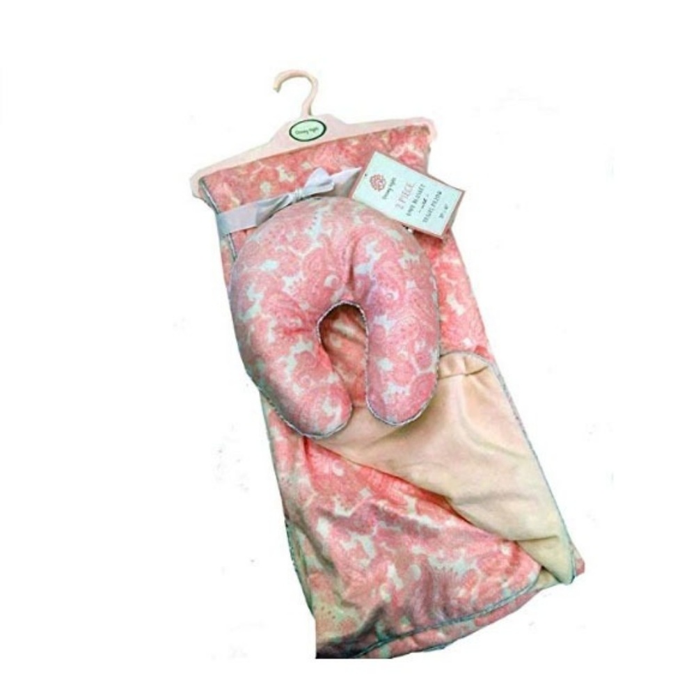 Dreamy Nights Baby Girl Neck Travel Pillow Blanket